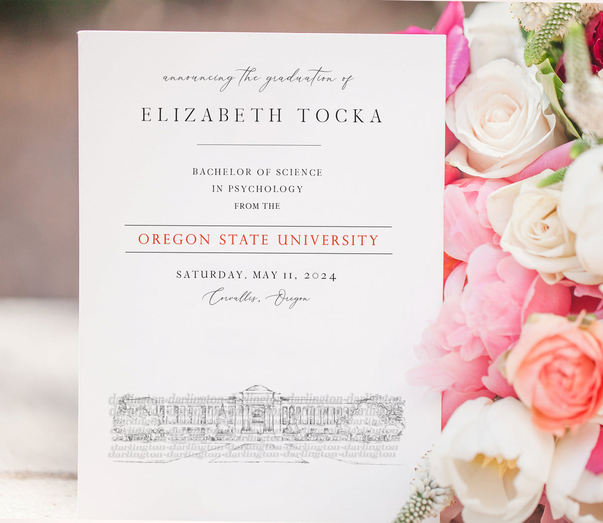 Oregon State University Graduation Announcement, University, College, Tech,  Univ Graduation Invitations, Cards (set of 25), image size:1200x1041