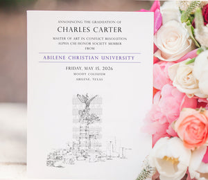Abilene Christian University Graduation Announcement, Grad Announcements, Grads, Invitation, Cards