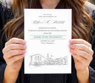 Adams State University Graduation Announcement, Grad, Graduation Invitation Cards (set of 25)