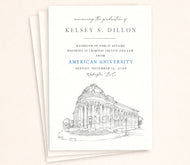 American University Graduation Announcement, College, Grad Announcements, College, Tech Graduation Cards (set of 25)