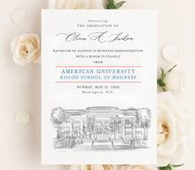 American University Kogdon School of Business Graduation Announcement, Invitation, Univ, Grad Announcements, Graduation Cards