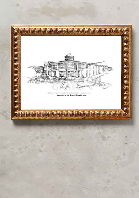 Appalachian State University Campus Art, Signed & Numbered by the Artist, Hand Drawn