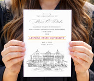 Arizona State University Graduation Announcement, Arizona, asu, University, State, College, Tech, Graduation Invitations, Cards (set of 25)