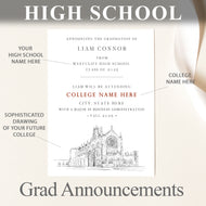 High School Graduation Announcements with College Bound University for Arkansas Schools, HS Grad