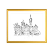 Auburn University Fine Art Print | Hand Drawn Campus Wall Art | Graduation Gift | Christmas Gift | Alumni Gift | Signed & Numbered