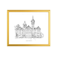 Auburn University Fine Art Print | Hand Drawn Campus Wall Art | Graduation Gift | Christmas Gift | Alumni Gift | Signed & Numbered