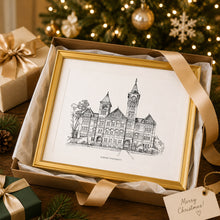 Auburn University Fine Art Print | Hand Drawn Campus Wall Art | Graduation Gift | Christmas Gift | Alumni Gift | Signed & Numbered