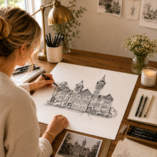 Auburn University Fine Art Print | Hand Drawn Campus Wall Art | Graduation Gift | Christmas Gift | Alumni Gift | Signed & Numbered