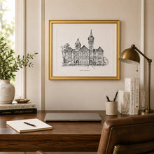 Auburn University Fine Art Print | Hand Drawn Campus Wall Art | Graduation Gift | Christmas Gift | Alumni Gift | Signed & Numbered