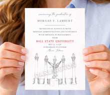 Ball State University Graduation Announcement, Invitation, Invite, Univ, Grad Announcements, College, Graduation Cards