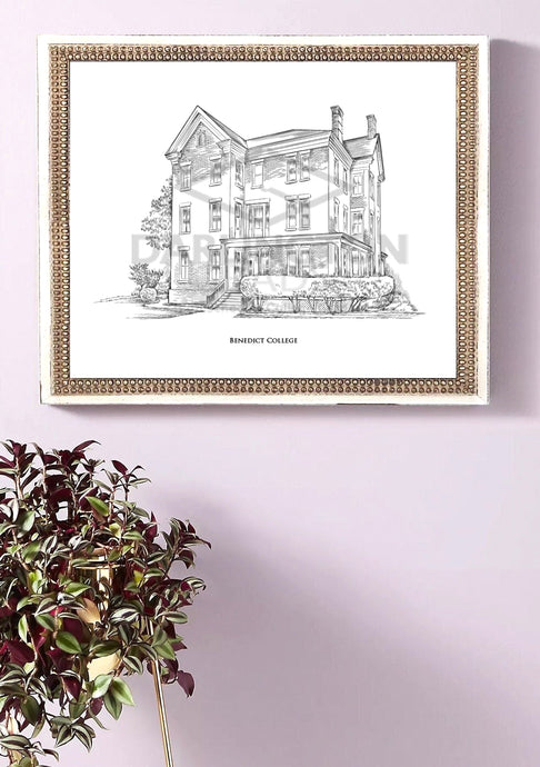 Benedict College Fine Art Print, Signed & Numbered by the Artist, Hand Drawn (Copy)