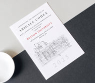 Boston University Graduation Announcement, Grad, Boston, University, State, College, Tech, Graduation Cards (set of 25)