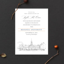 Bucknell University - Philadelphia Graduation Announcement, Invitation, Grad, University, College, Tech, Graduation Cards (set of 25)