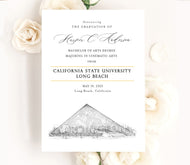 California State Long Beach Graduation Announcement, Cal State, University, College, Tech, Graduation Invitations, Cards, CSLB