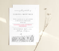California State University, Northridge Graduation Announcement, Cal State, College, Northridge, University Grad Cards (set of 25)