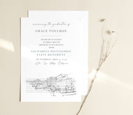 Cal Poly San Luis Obispo University Graduation Announcement, Invitation, Invite, Univ, Grad Announcements, College, Graduation Cards