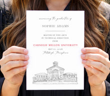 Carnegie Mellon University Graduation Announcement, cmu, Invitation, Invite, Univ, Grad Announcements, College, Graduation Cards