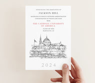The Catholic University of America Graduation Announcement, College, Grad Announcements, Tech Graduation Cards (set of 25)