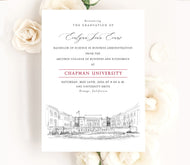 Chapman University Graduation Announcement, Invitation, Invite, Univ, Grad Announcements, Orange, College, Graduation Cards