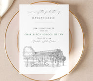 Charleston School of Law Graduation Announcement, College, Grad Announcements, Tech Graduation Cards (set of 25)