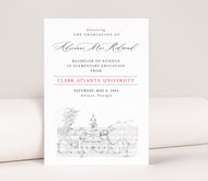 Clark Atlanta University Graduation Announcement, Invitations, Georgia, University, College, Tech, Graduation Cards, Announcements (25)