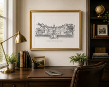 College of William & Mary Fine Art Print | Graduation Gift | Hand Drawn Campus Wall Art | Alumni Gift