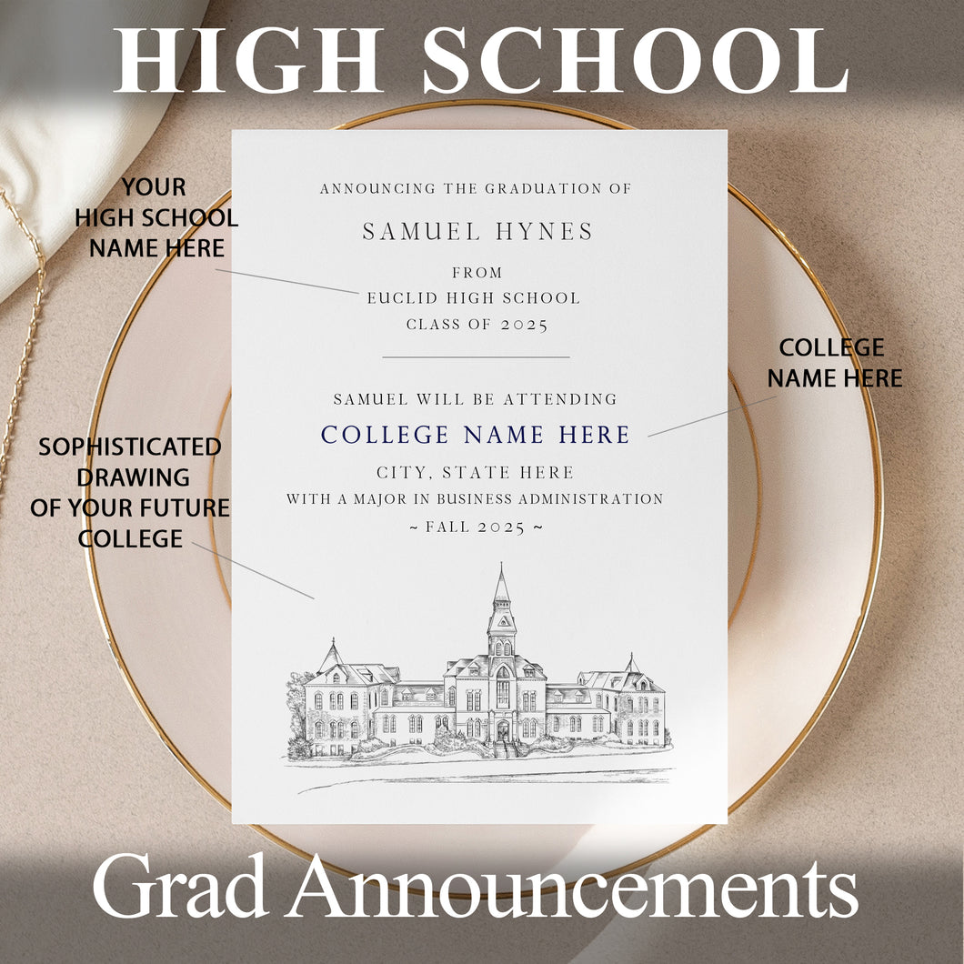 High School Graduation Announcements with College Bound University for Colorado Schools, HS Grad