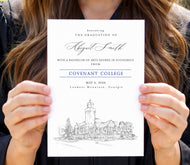 Covenant College Graduation Announcement, Georgia, Invitation, Announcements, Grads, College, Grad, Cards
