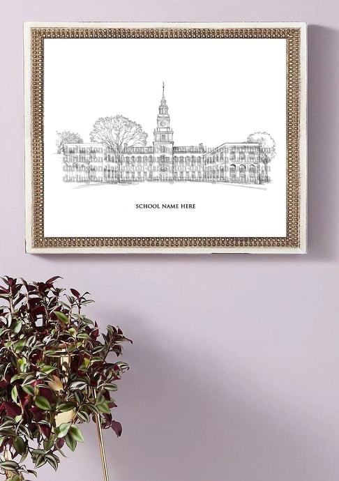 Dartmouth College Campus Art, Signed & Numbered by the Artist, Hand Drawn