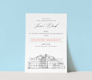 Davenport University Graduation Announcement, College, Grad Announcements, Tech Graduation Cards (set of 25)