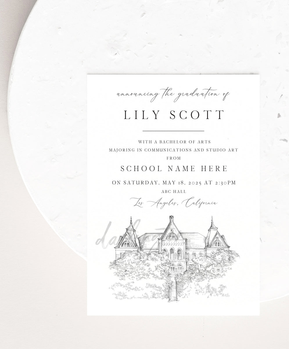 Yale University Graduation Announcement, Invitation, Invite, Univ, Gra ...