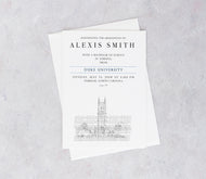 Duke University Graduation Announcement, Grad, College, Tech, University Graduation Cards, Announcements, Invitations  (set of 25)