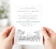 Eastern New Mexico University Announcement , Invitation, Grad Announcements, College, Tech, Graduation Cards (set of 25)