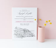 Fairmont State University Graduation Announcement, College, Grad Announcements, Tech Graduation Cards (set of 25)