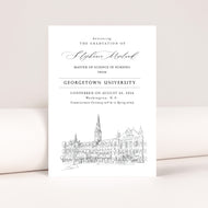 Georgetown University Graduation Announcement, georgetown, Invitation, Invite, Univ, Grad Announcements, College, Tech, Graduation Cards