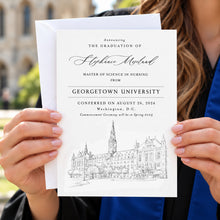 Georgetown University Graduation Announcement, georgetown, Invitation, Invite, Univ, Grad Announcements, College, Tech, Graduation Cards