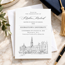 Georgetown University Graduation Announcement, georgetown, Invitation, Invite, Univ, Grad Announcements, College, Tech, Graduation Cards