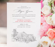Georgia College and State University Graduation Announcement, gcsu, Invitation, Invite, Univ, Grad Announcements