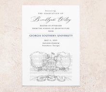 Georgia Southern University Graduation Announcement, Invitation, Announcements, College, Grad, Cards (set of 25)