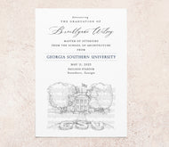 Georgia Southern University Graduation Announcement, Invitation, Announcements, College, Grad, Cards (set of 25)