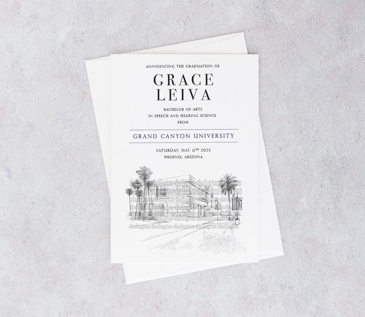 Grand Canyon University Graduation Announcement, gcu, Invitation, Invi ...