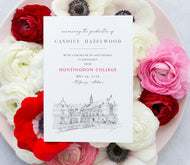 Huntingdon College Graduation Announcement, Alabama, University, College, Tech, Grad Invitations, Cards (set of 25)
