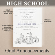 High School Graduation Announcements with College Bound University for Indiana Schools, in, HS Grad
