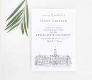 Kansas State University Graduation Announcement, Invitation, Invite, Univ, Grad Announcements, College
