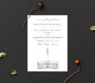 Louisiana State University Graduation Announcement, Louisiana, University, College, Tech, Graduation Invitations, Cards (set of 25)