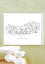 Marymount University, Arlington Fine Art Print, Signed & Numbered by the Artist, Hand Drawn