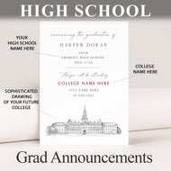 High School Graduation Announcements with College Bound University for Massachusetts Schools, ma, HS Grad
