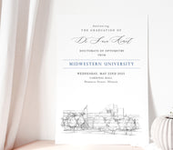 Midwestern University Chicago Graduation Announcement, College, Grad Announcements, Tech Graduation Cards (set of 25)