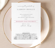 Mississippi State University Graduation Announcement, Grad Announcements, State, College, ms, Tech Graduation Cards (set of 25)