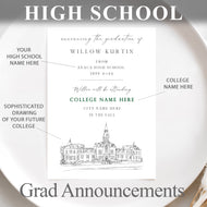 High School Graduation Announcements with College Bound University for Missouri Schools, mo, HS Grad